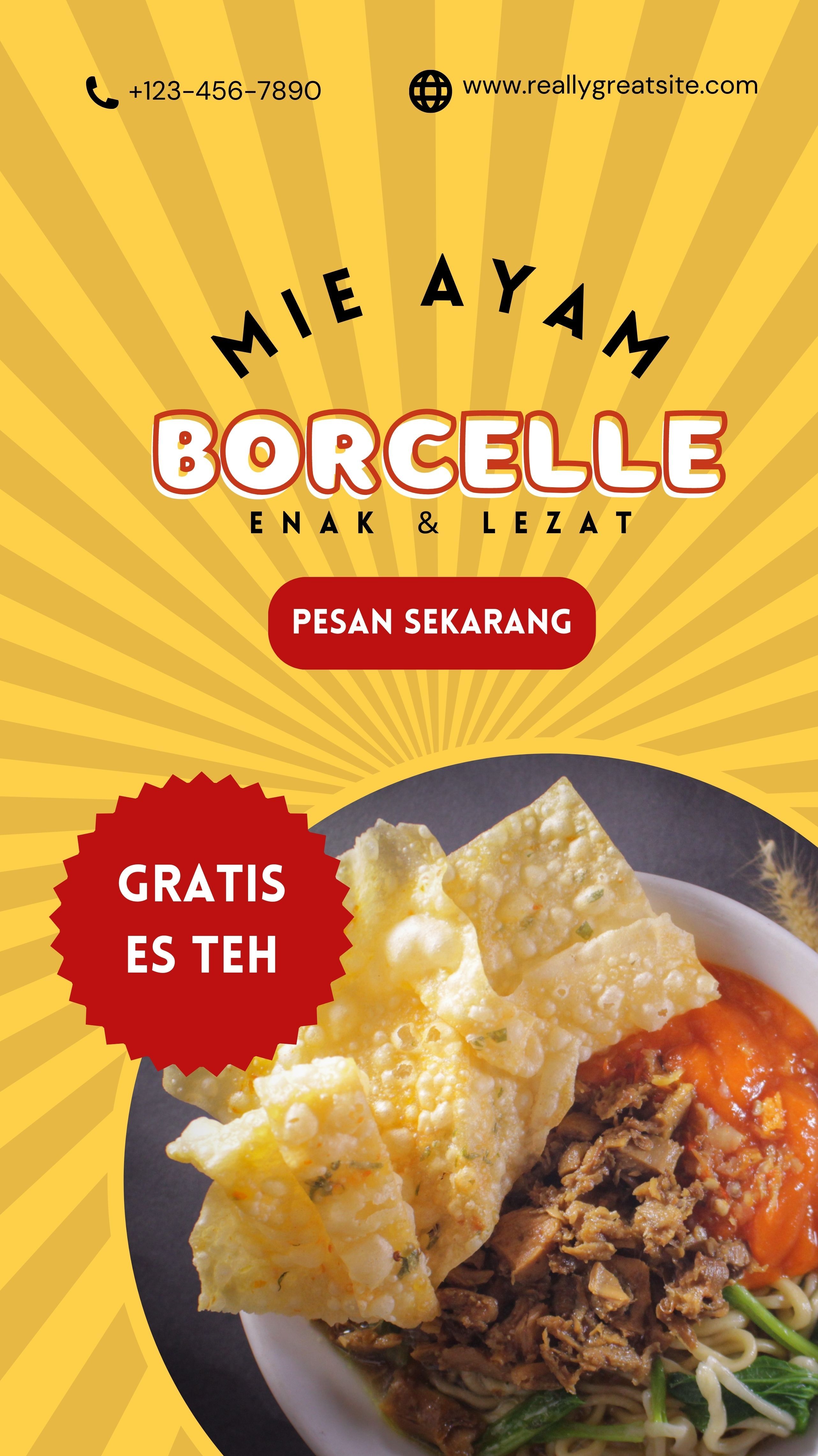 Template Story Instagram Mie Ayam Borcelle