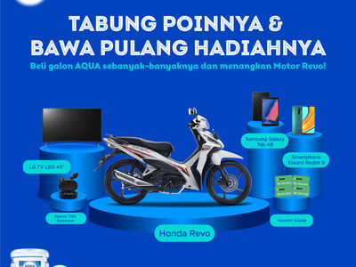Penuhi Kebutuhan Air Minum dengan AQUA Galon dan Dapatkan Hadiah Langsung besama AQUA Tabung Poin*!