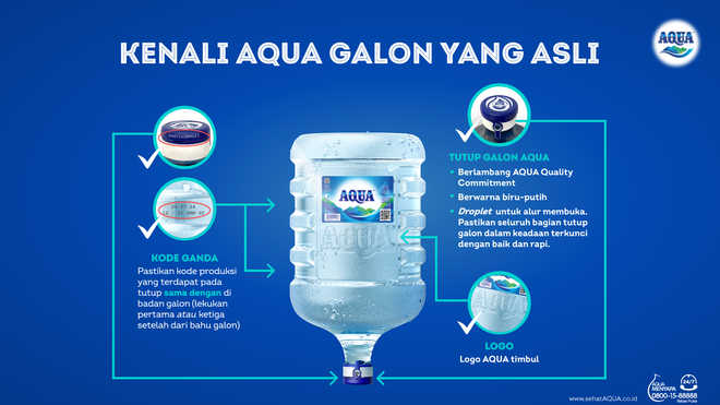 Cara Membedakan AQUA Galon Asli dan Palsu, Kenali Cirinya