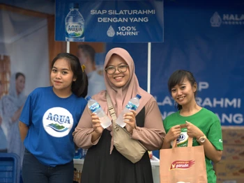 Paket Bundling AQUA x Garudafood di Rest Area selama Mudik Lebaran 2024