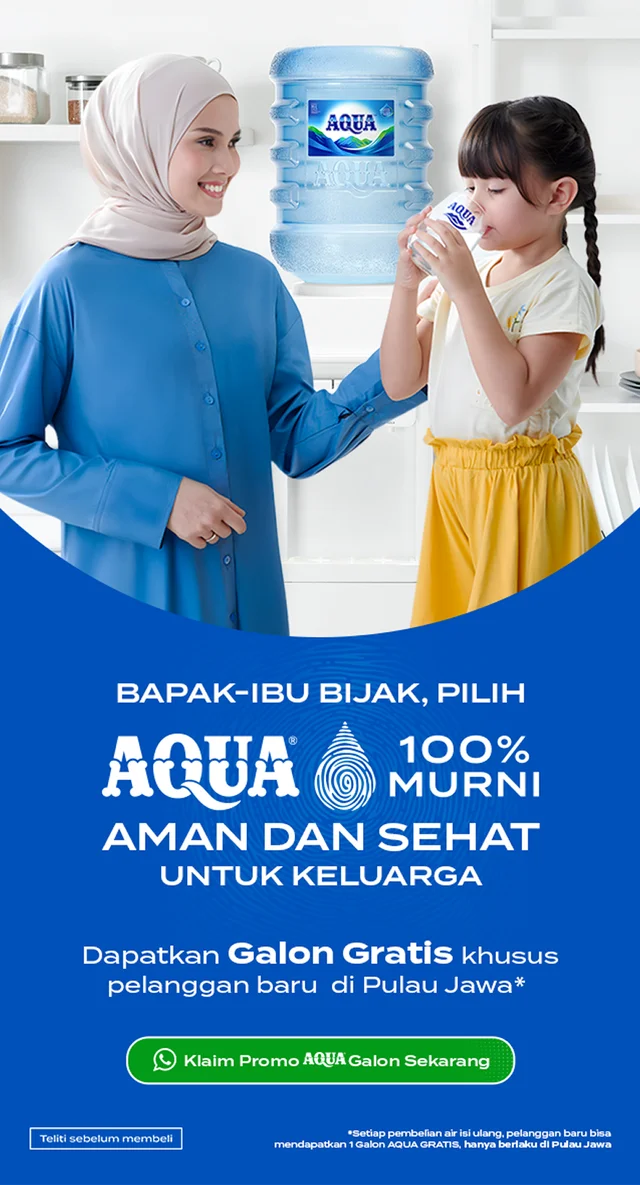 Dapatkan galon gratis khusus pelanggan baru di Pulau Jawa