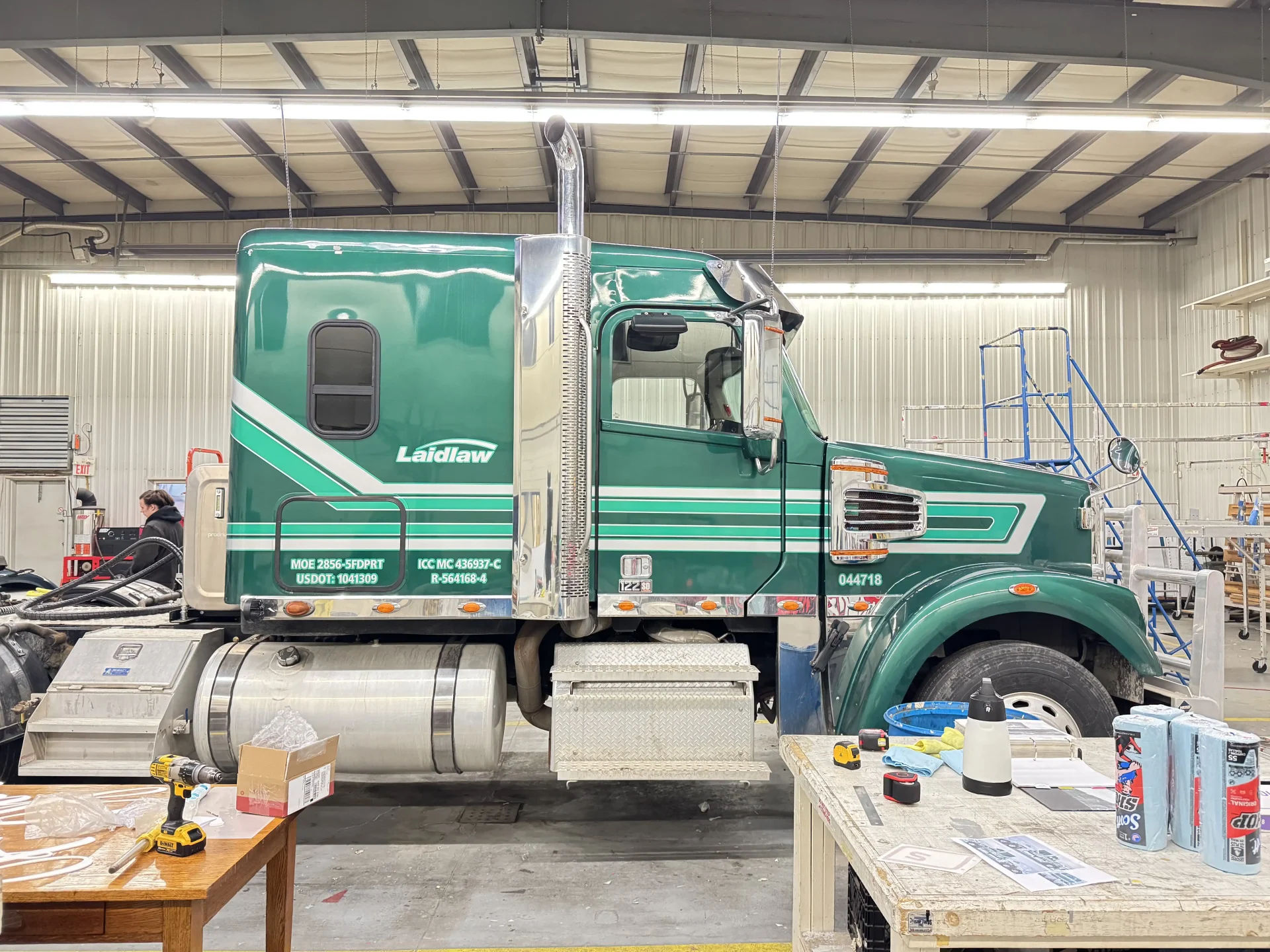 Laidlaw Green Striped Truck 1