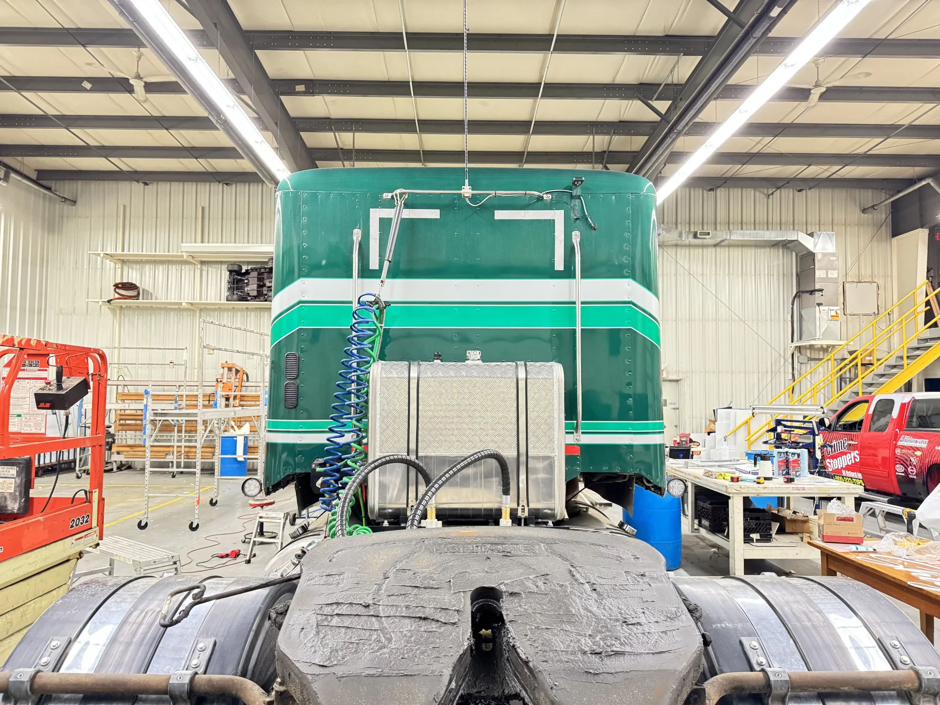 Laidlaw Green Striped Truck 4 Truck Striping