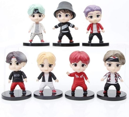 Picture of 7Pcs BTS Collection Action Toy Figure Set.