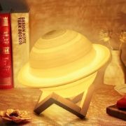 Picture of 3D Printing Saturn Lamp Home Decoration Bedroom LED Night Light With Remote Controller For Children's Gift Night Lamp
