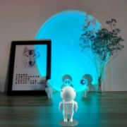 Picture of Mini Robot Sunset Red Lamp RGB Color 5W Touch Control 360 Degree Night Light Astronaut Sunset Projection LED Table Lamp