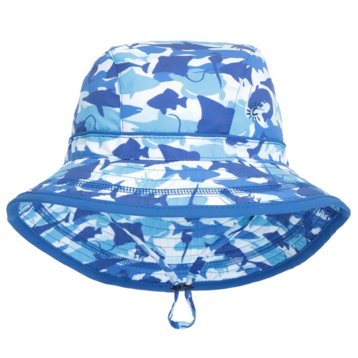 Calikids Summer UV Flap Hat S2010 - Nautical Blue - Nautical Blue / M