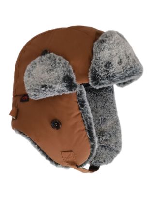 Follkee Kids Pilot Aviator Bomber Hat 100% Sheepskin Wool Lined