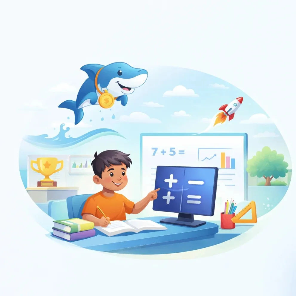 SharkMaths learning illustration