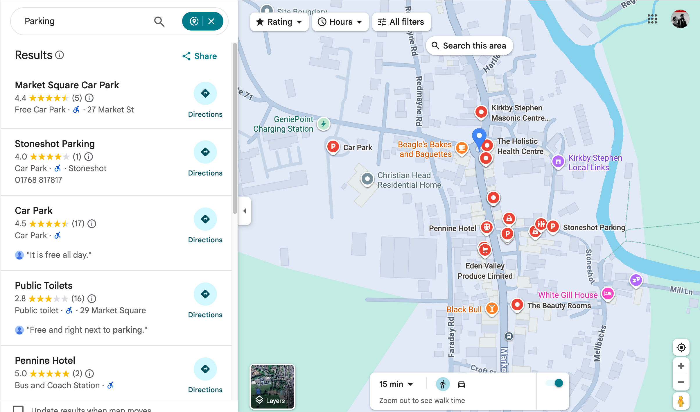 Kirkby Stephen town parking locations