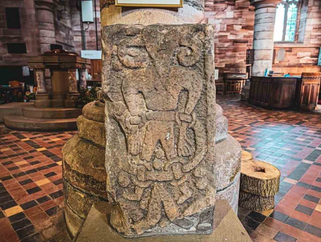 The “LOKI” Stone— St Stephens Church KIRKBY STEPHEN” 
            style=
