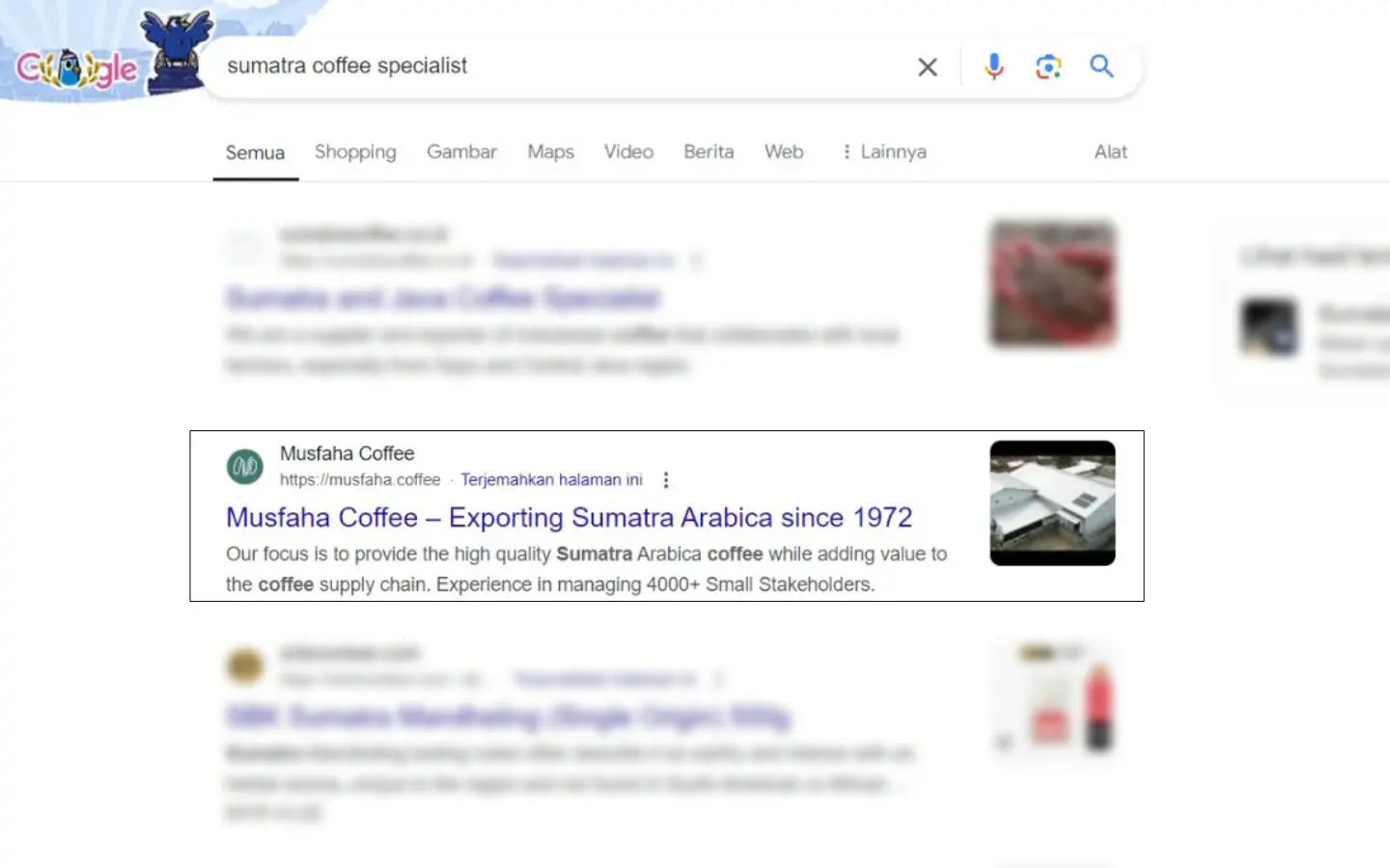 Musfaha seo serp result