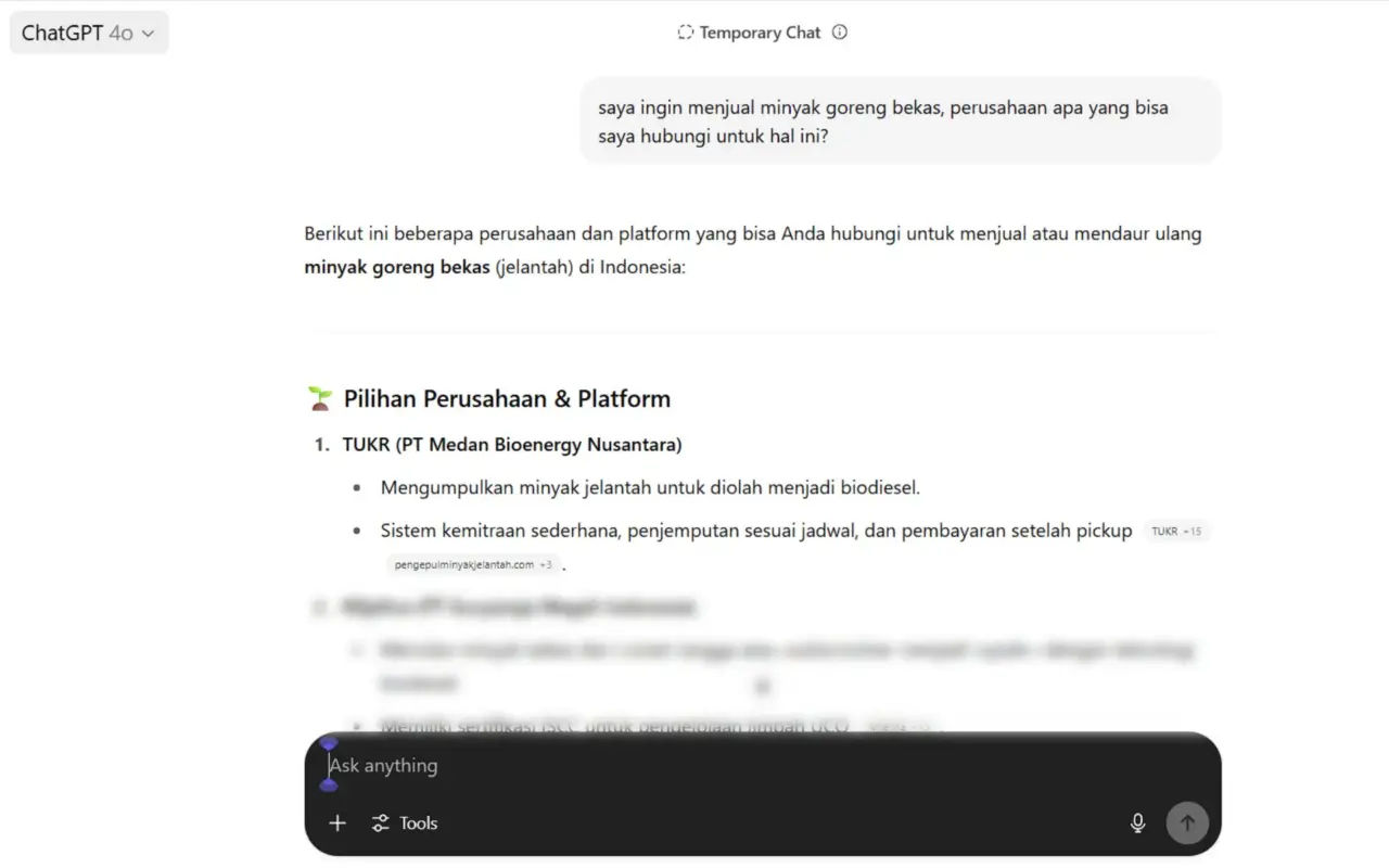 Tukr search in openai indonesia