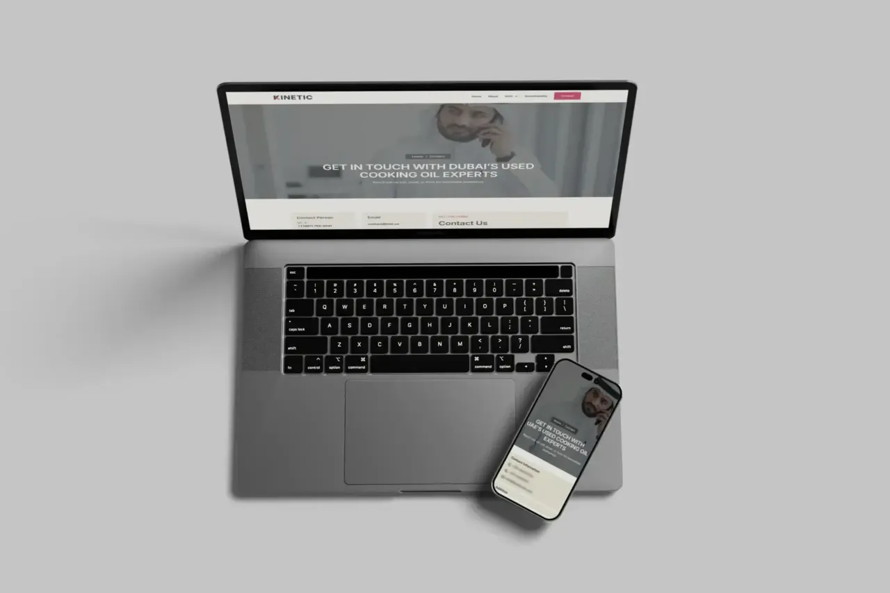 Kineticuae contact page design