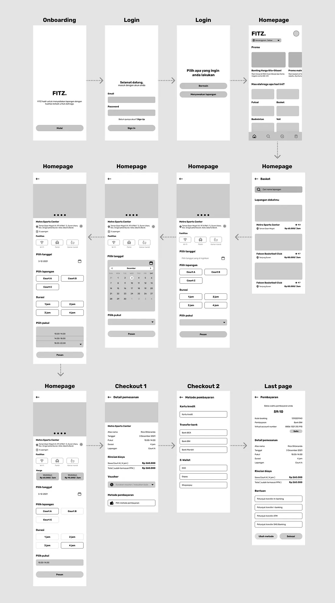 Fitz Low-Fidelity Wireframe