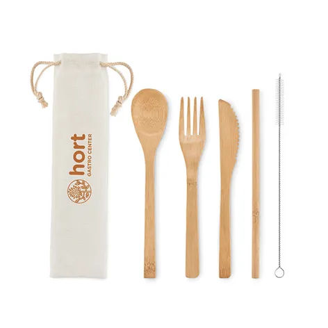 BAMBOO CUTLERY SETSTRAW