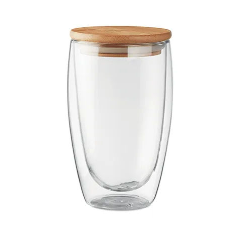 BAMBOO WITH GLASS LID 450 ML