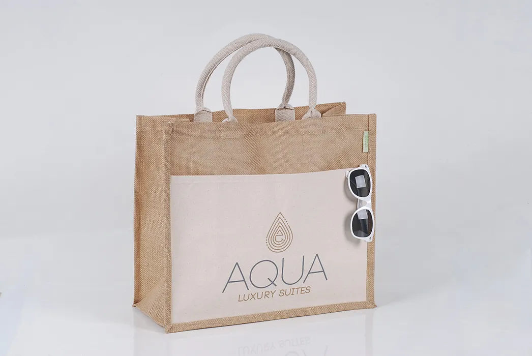 JUTE & COTTON BEACH BAG