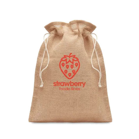LARGE POUCH FROM JUTE BURLAP