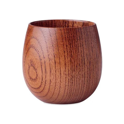 OAK WOODEN MUG OVALIS