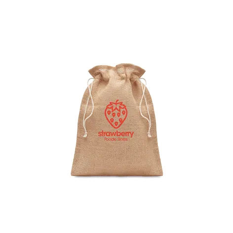 SMALL POUCH FROM JUTE BURLAP