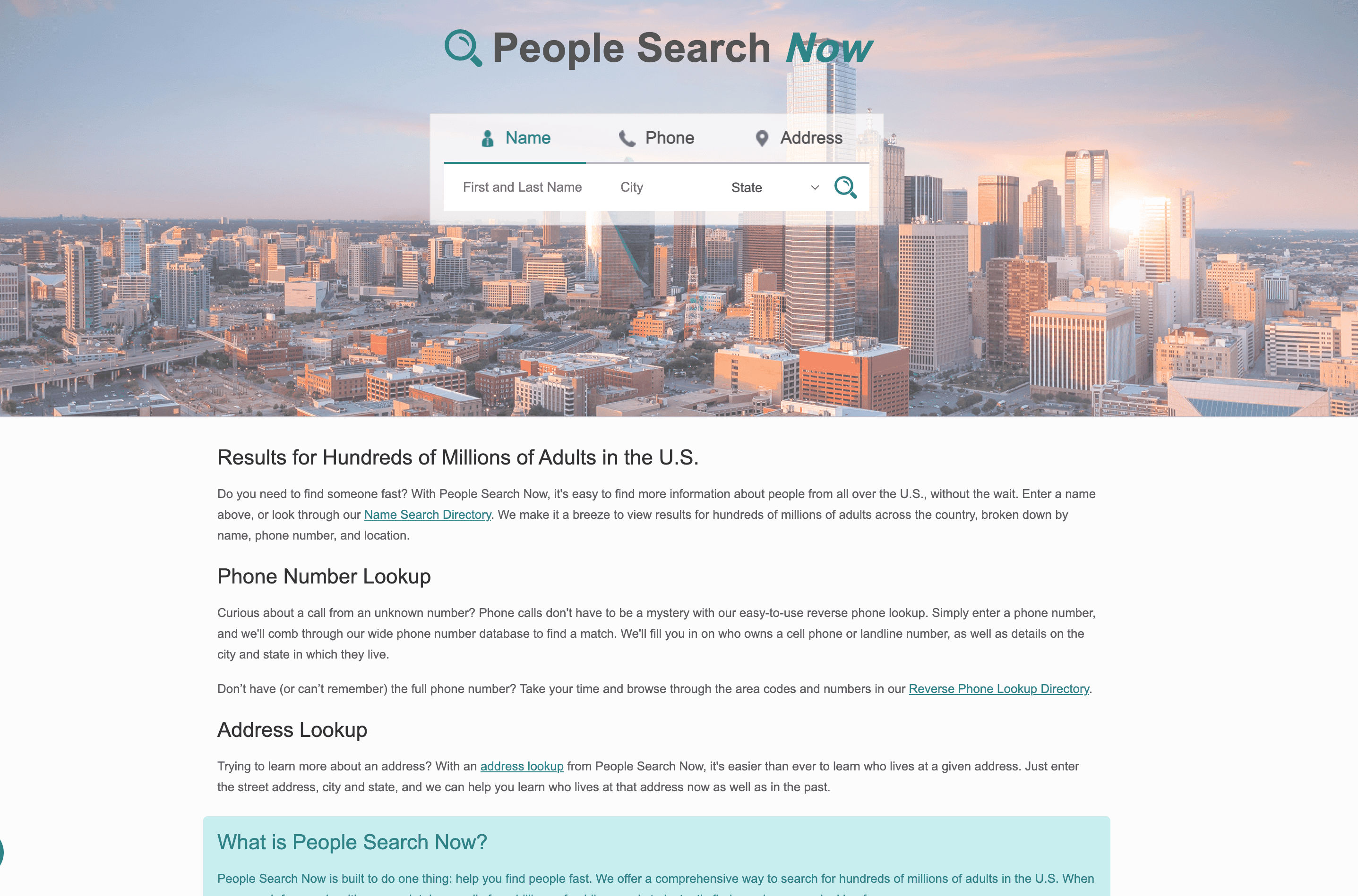 People Search Now Screenshot