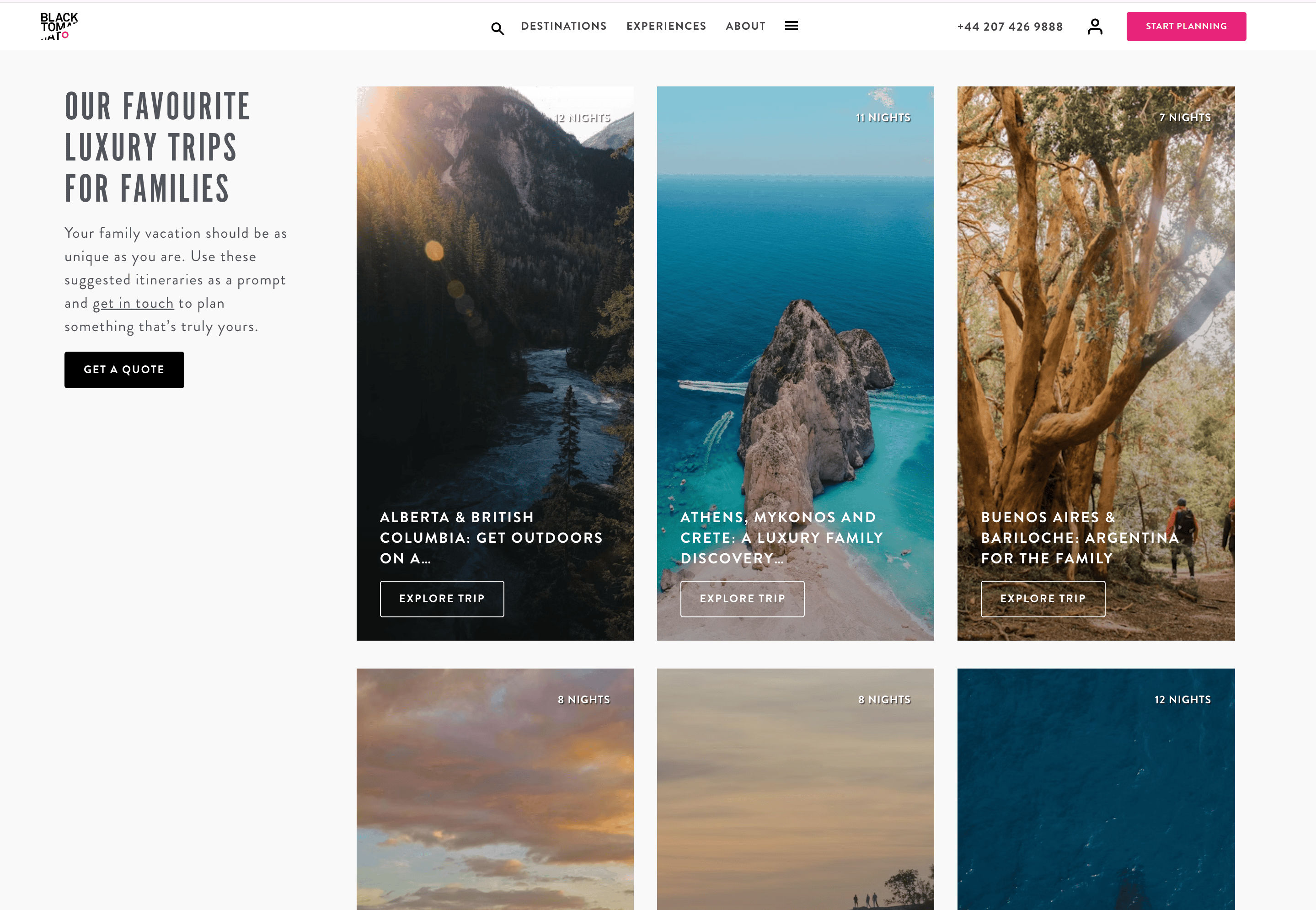 Experience Listing Screenshot