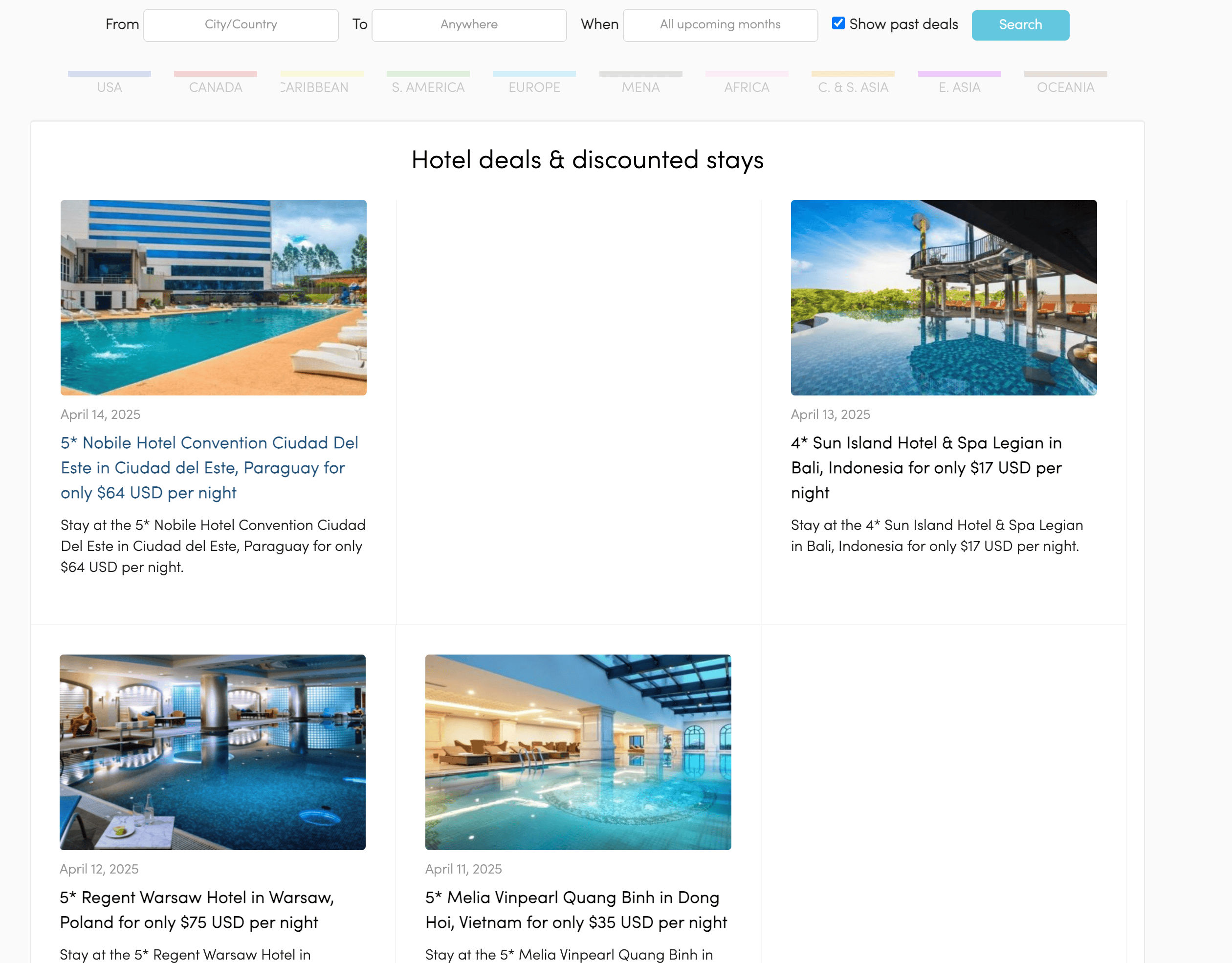 Deals Listing Screenshot