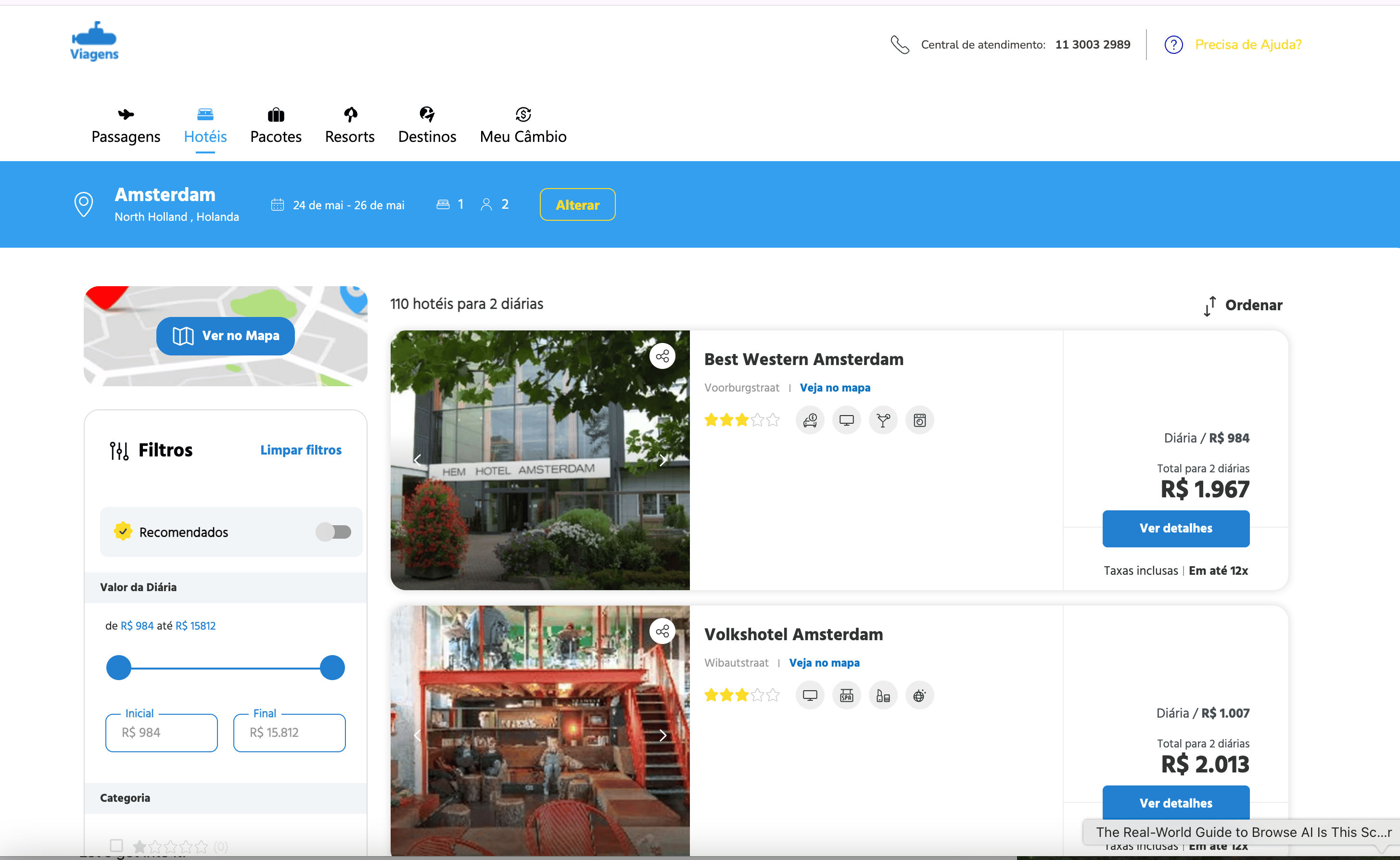 Flight Search Result Screenshot