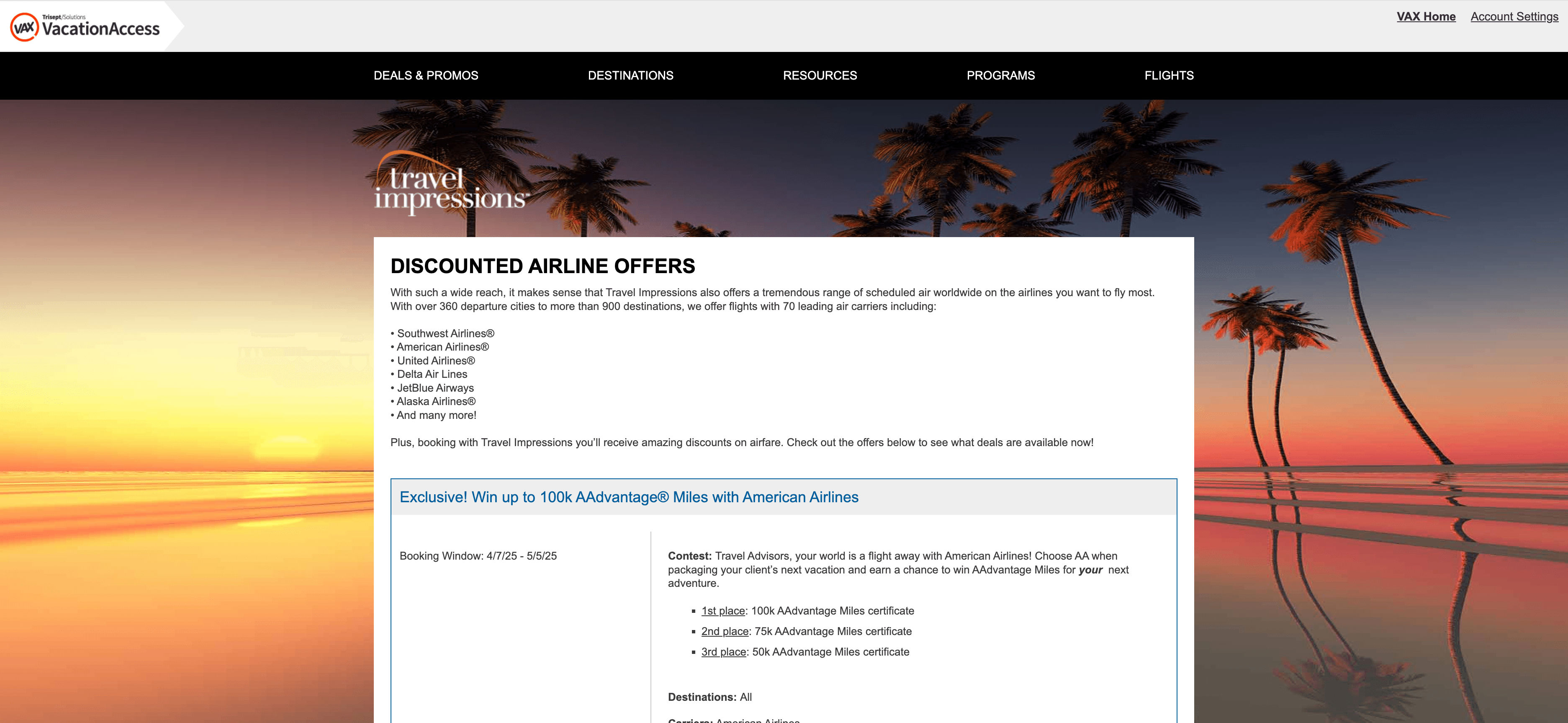 Discounted Airfare Deals Screenshot