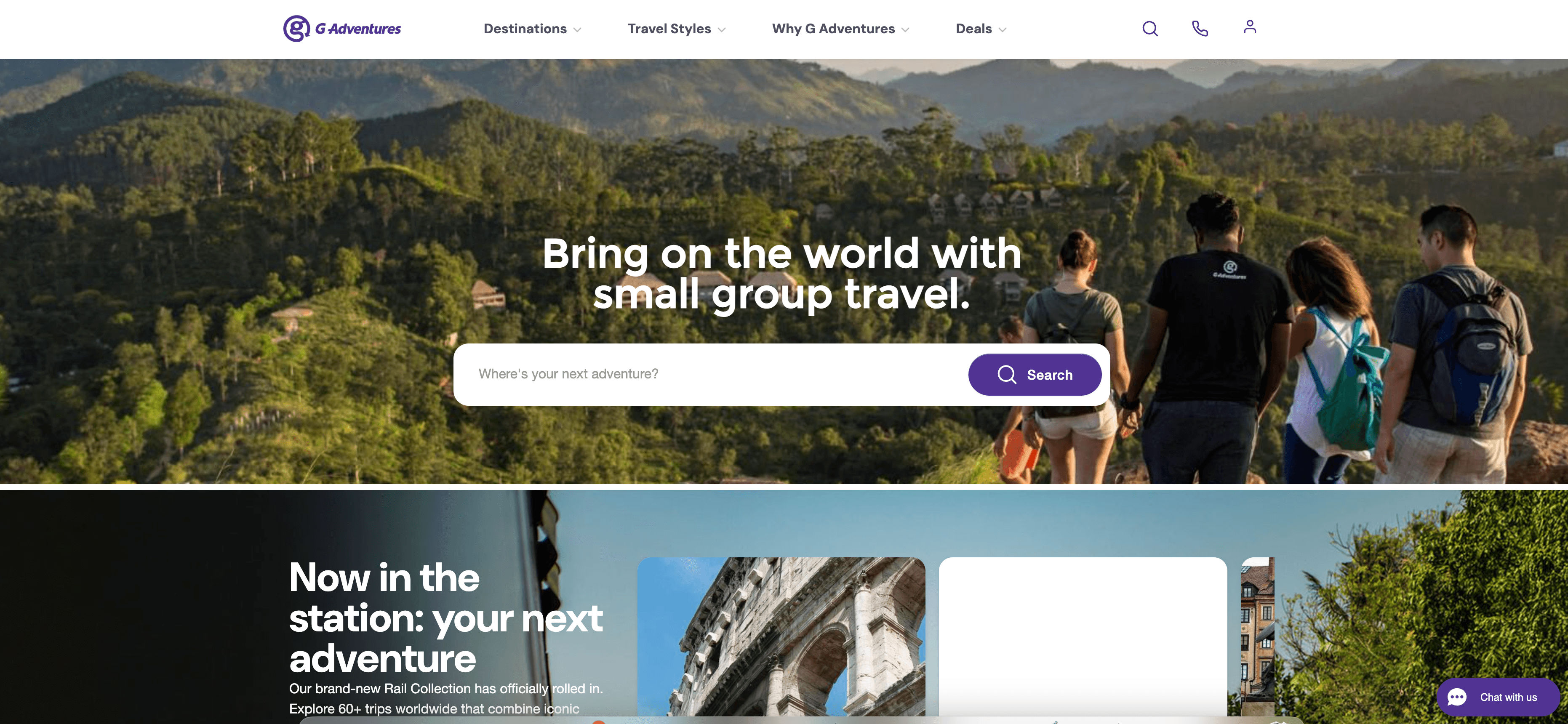 G Adventures Australia Homepage