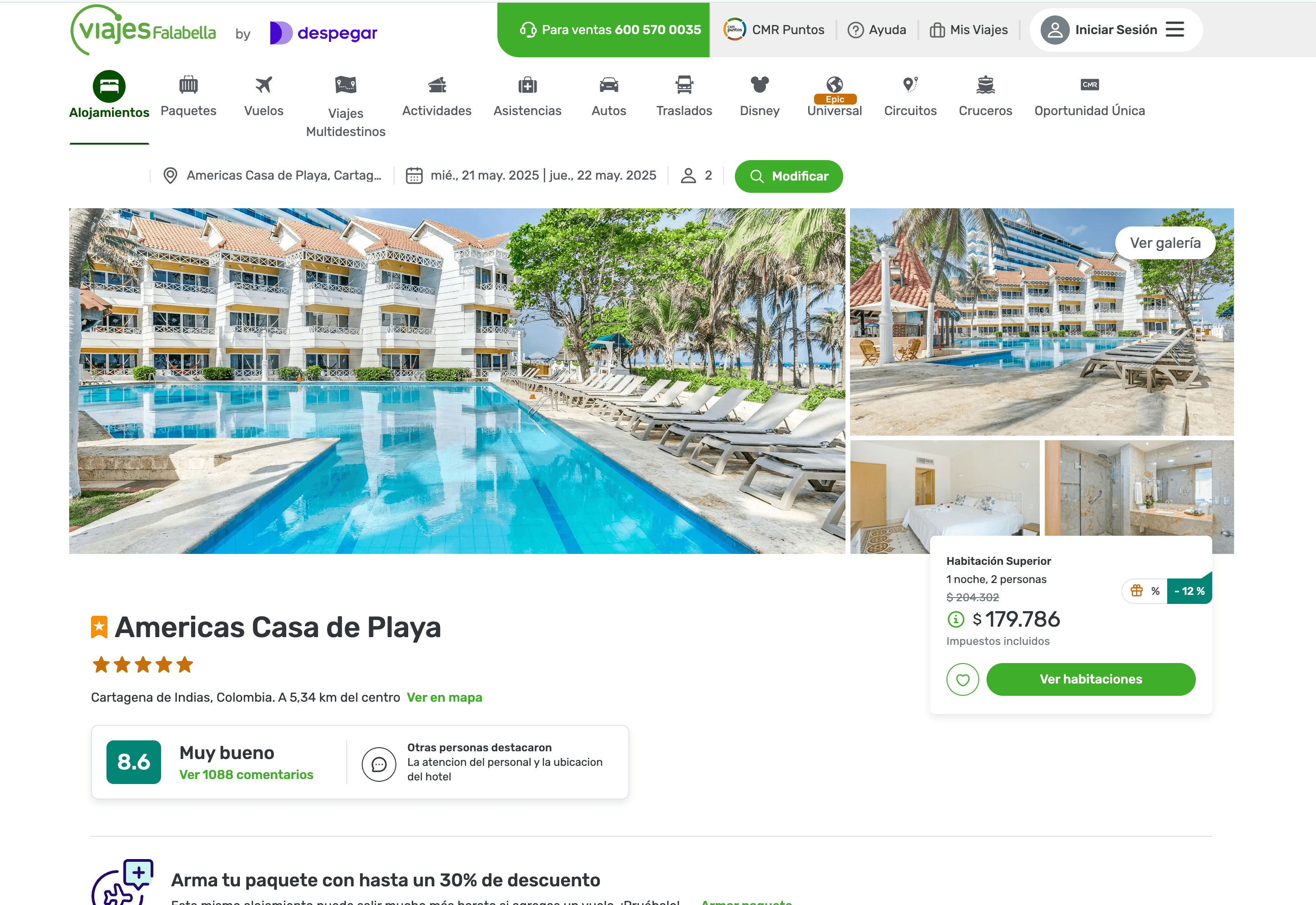 Hotel Details Page Screenshot