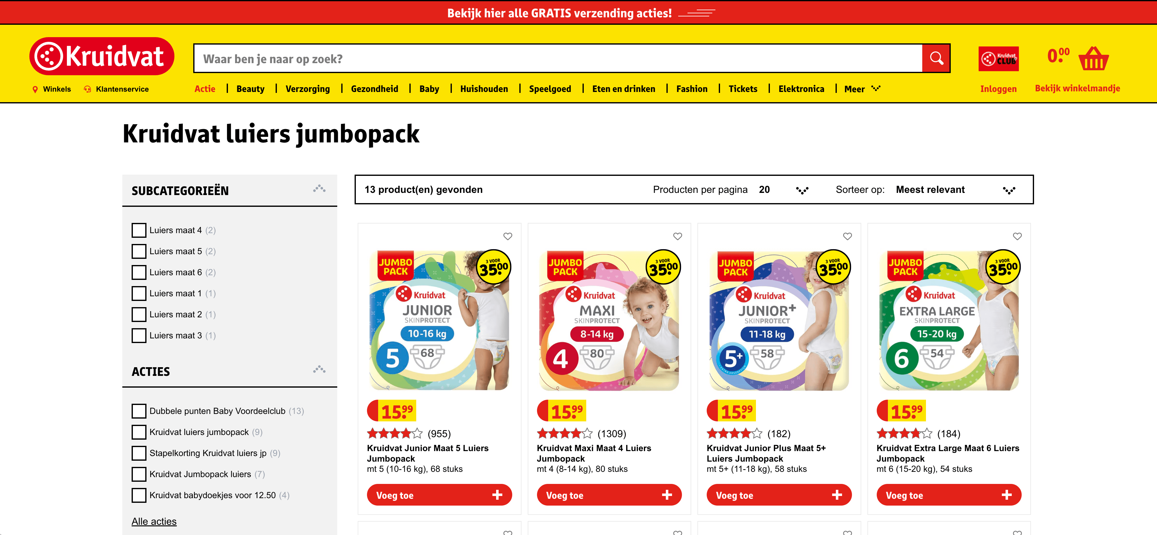 Kruidvat Product Listing Screenshot