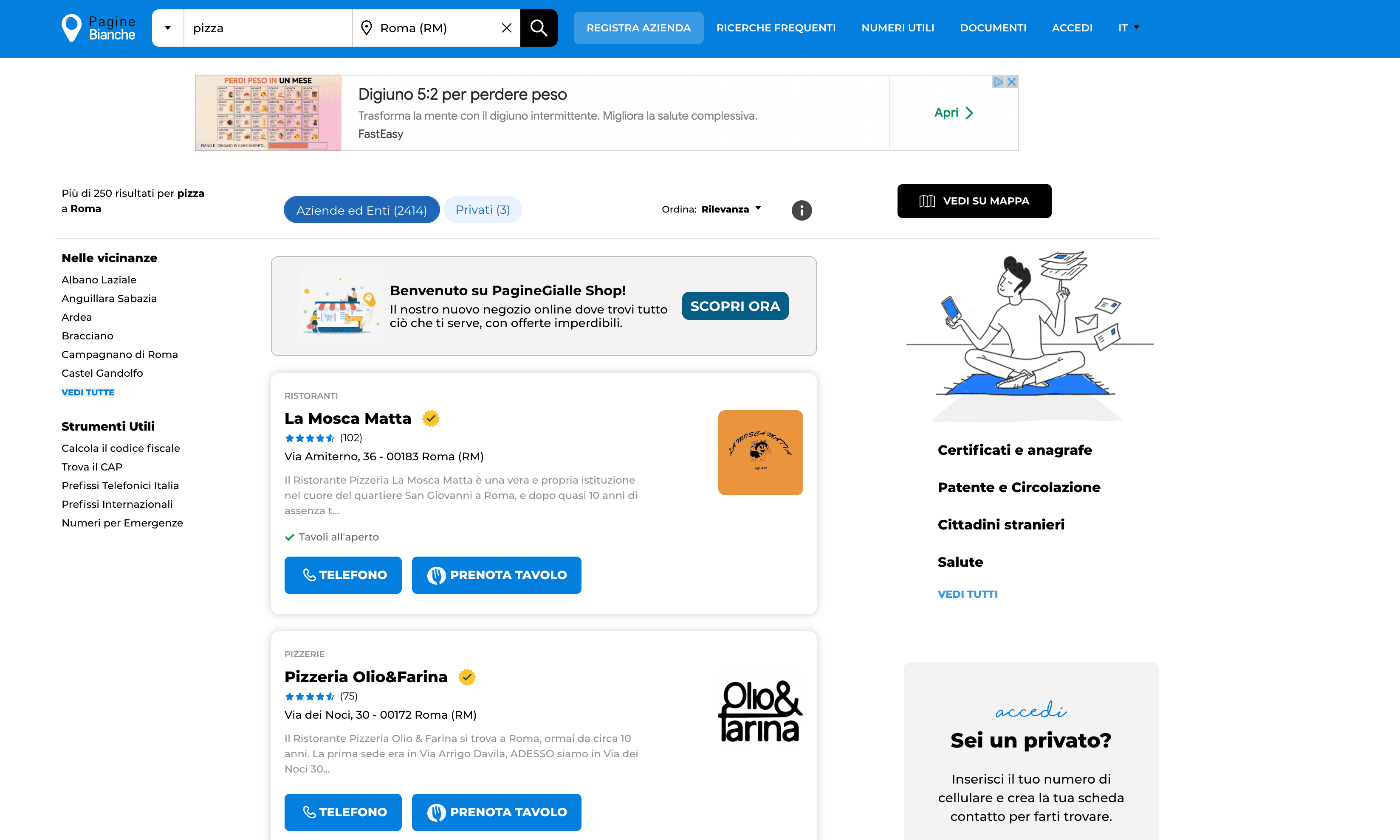 Business Search Screenshot