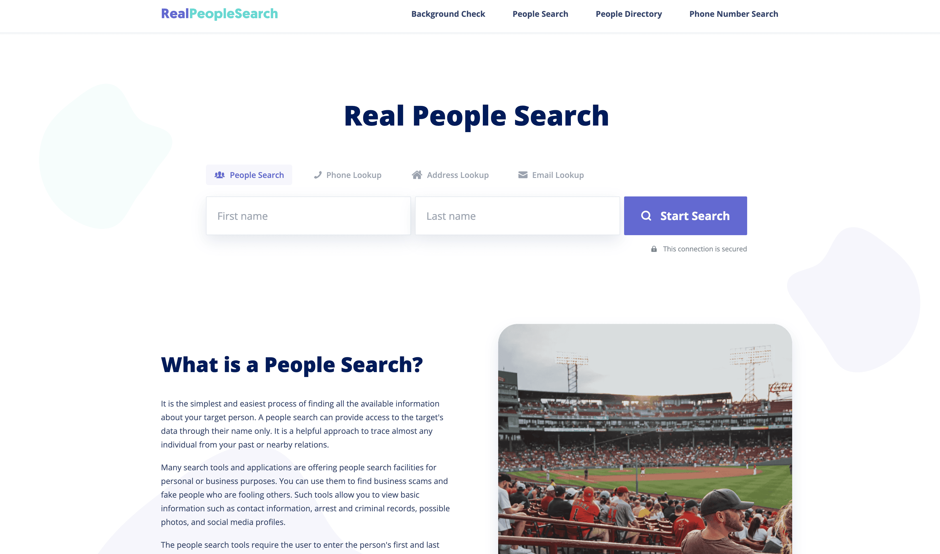 Real People Search Screenshot