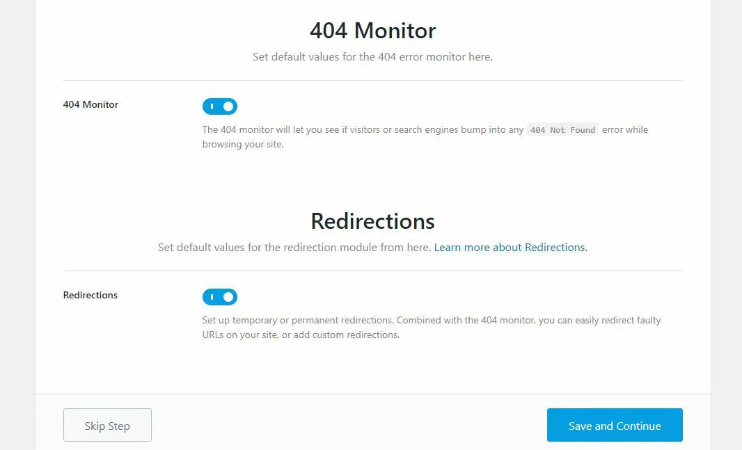 Rank Math pada 404 Monitor