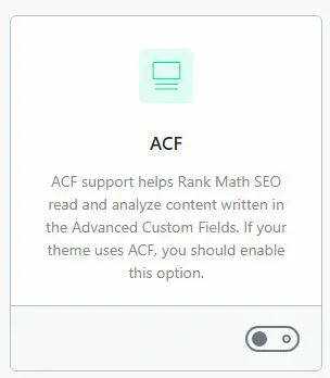Rank math pada module ACF