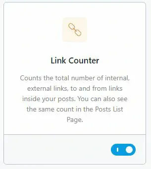 Rank Math module Link Counter