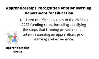 Apprenticeships: recognition of prior learning