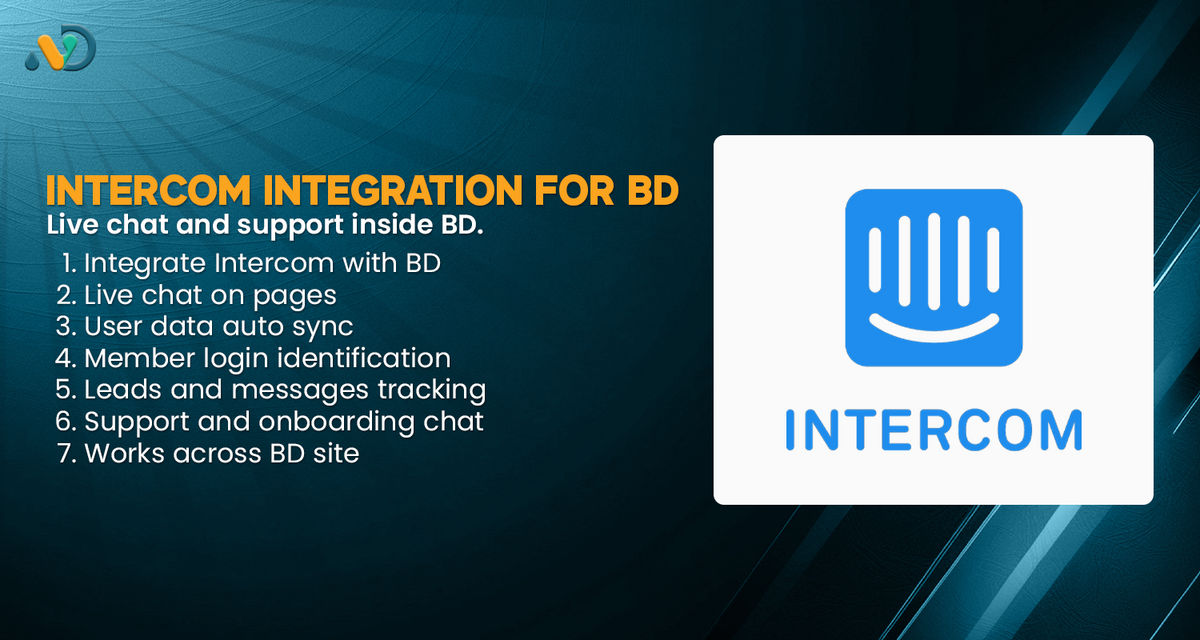Intercom Plugin Intercom Live Chat Integration - Brilliant Directories Expert Partner ...