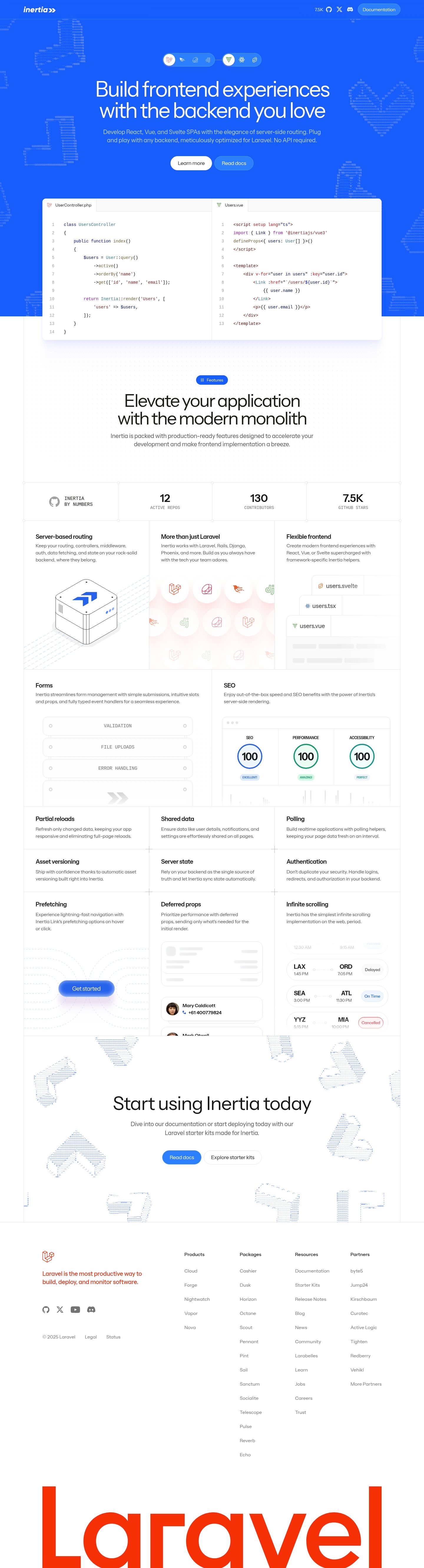 Inertia JS screenshot