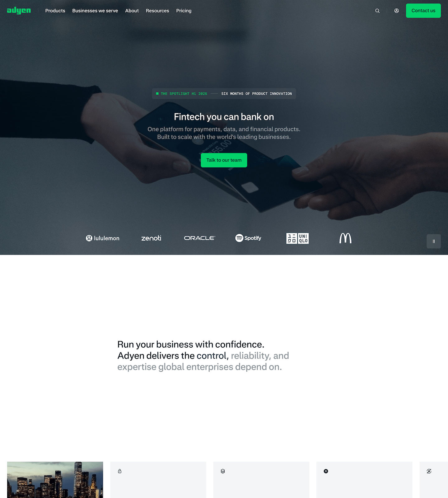 Adyen screenshot