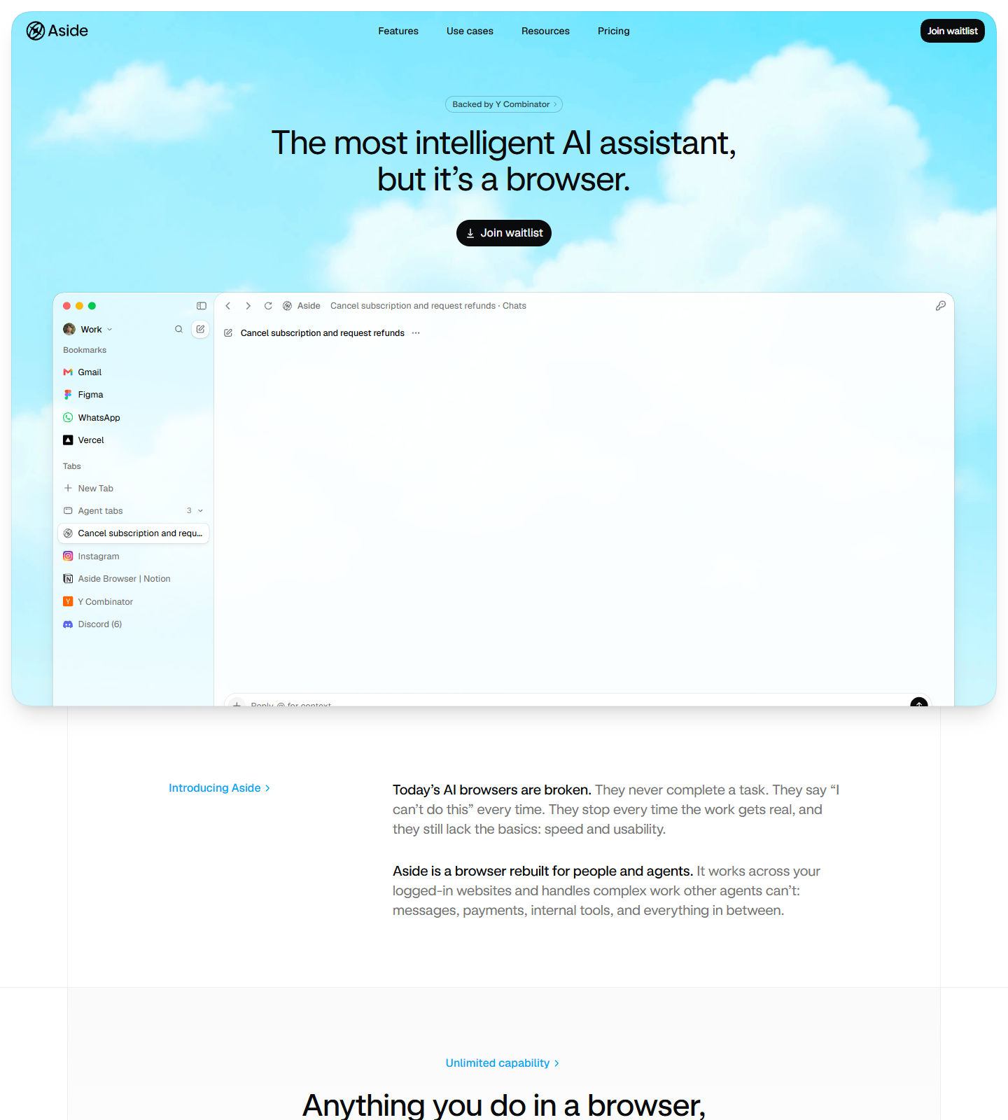Aside screenshot