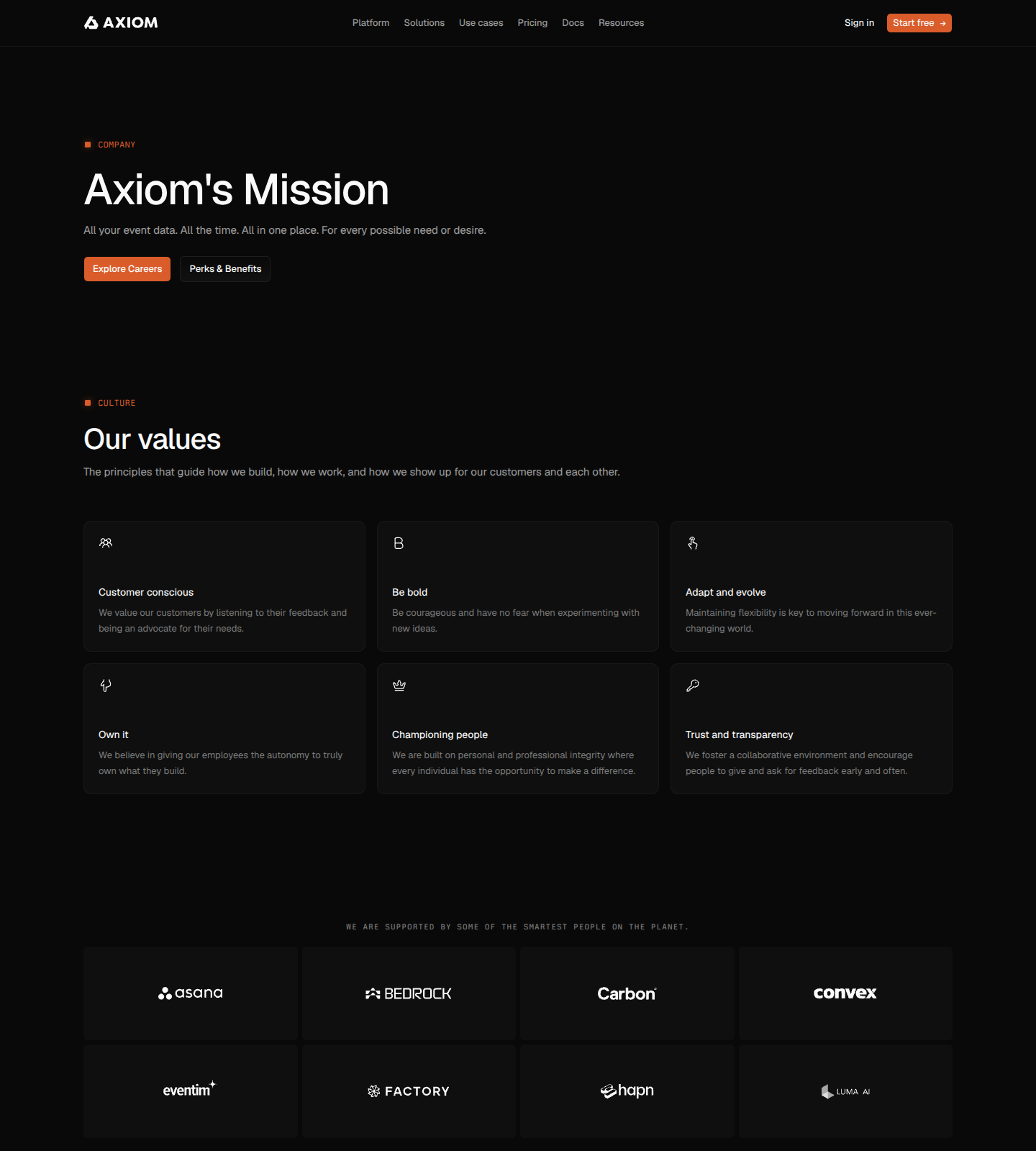 Axiom About us screenshot