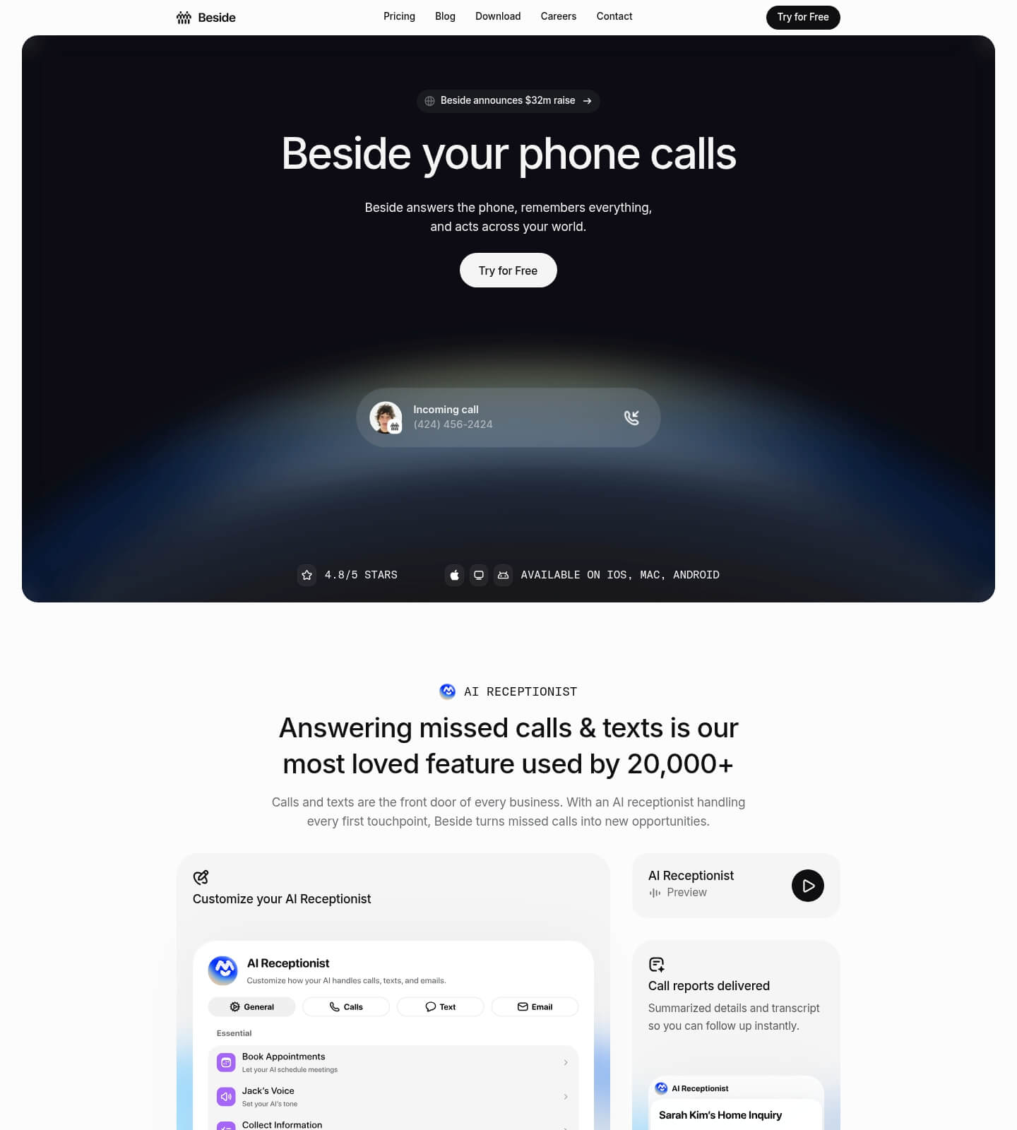 Beside screenshot