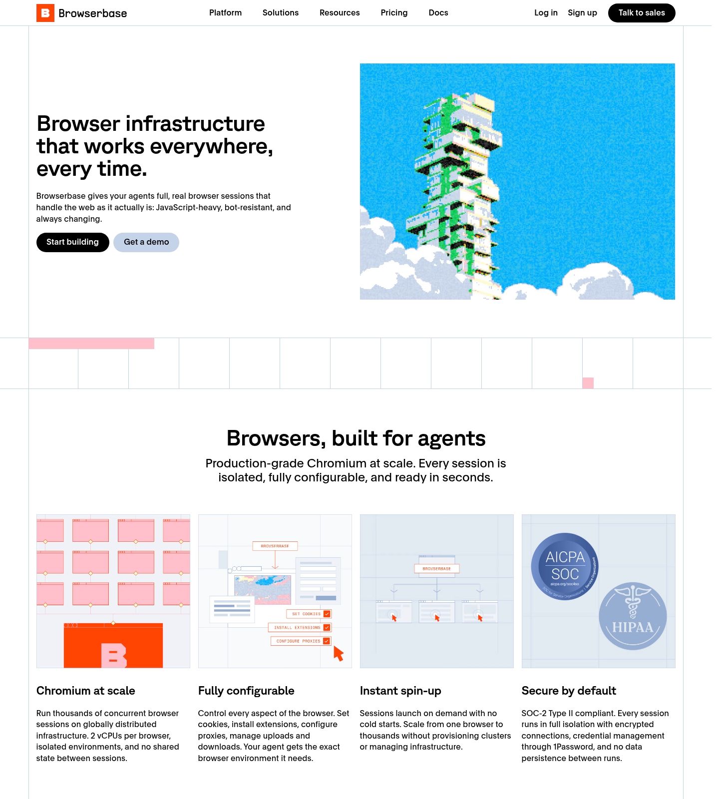 Browserbase Feature Page screenshot