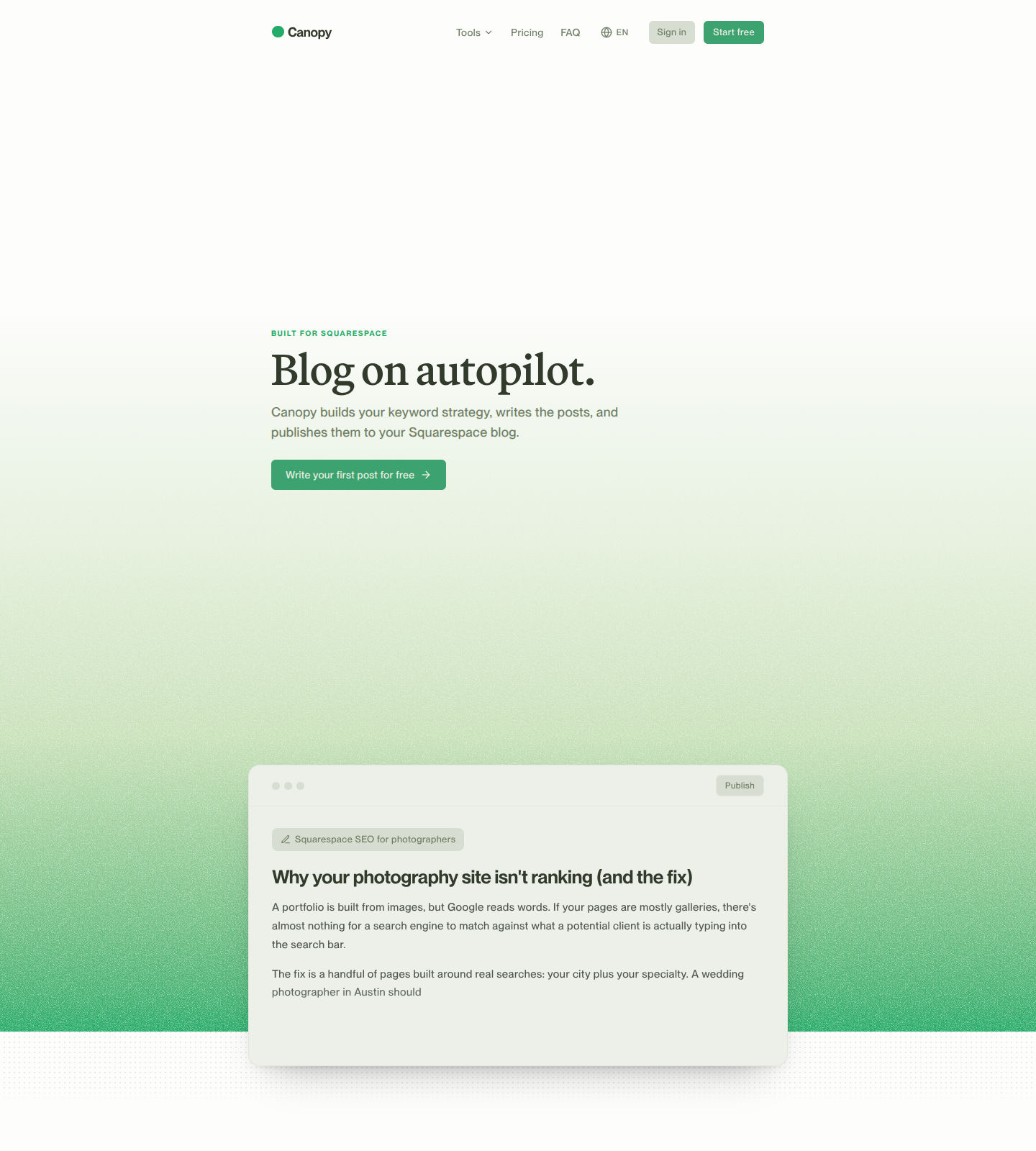 Canopyseo screenshot