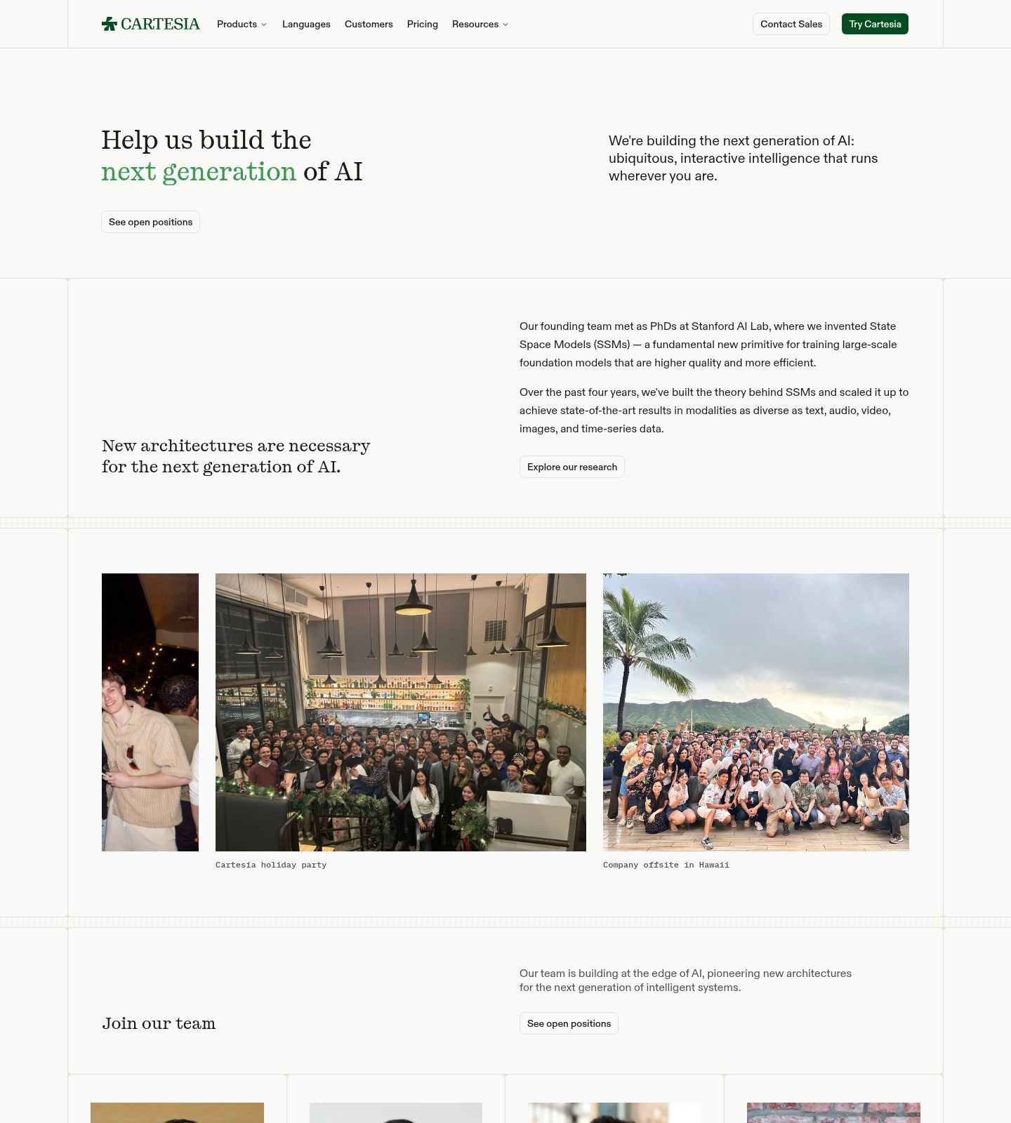 Cartesia About us screenshot