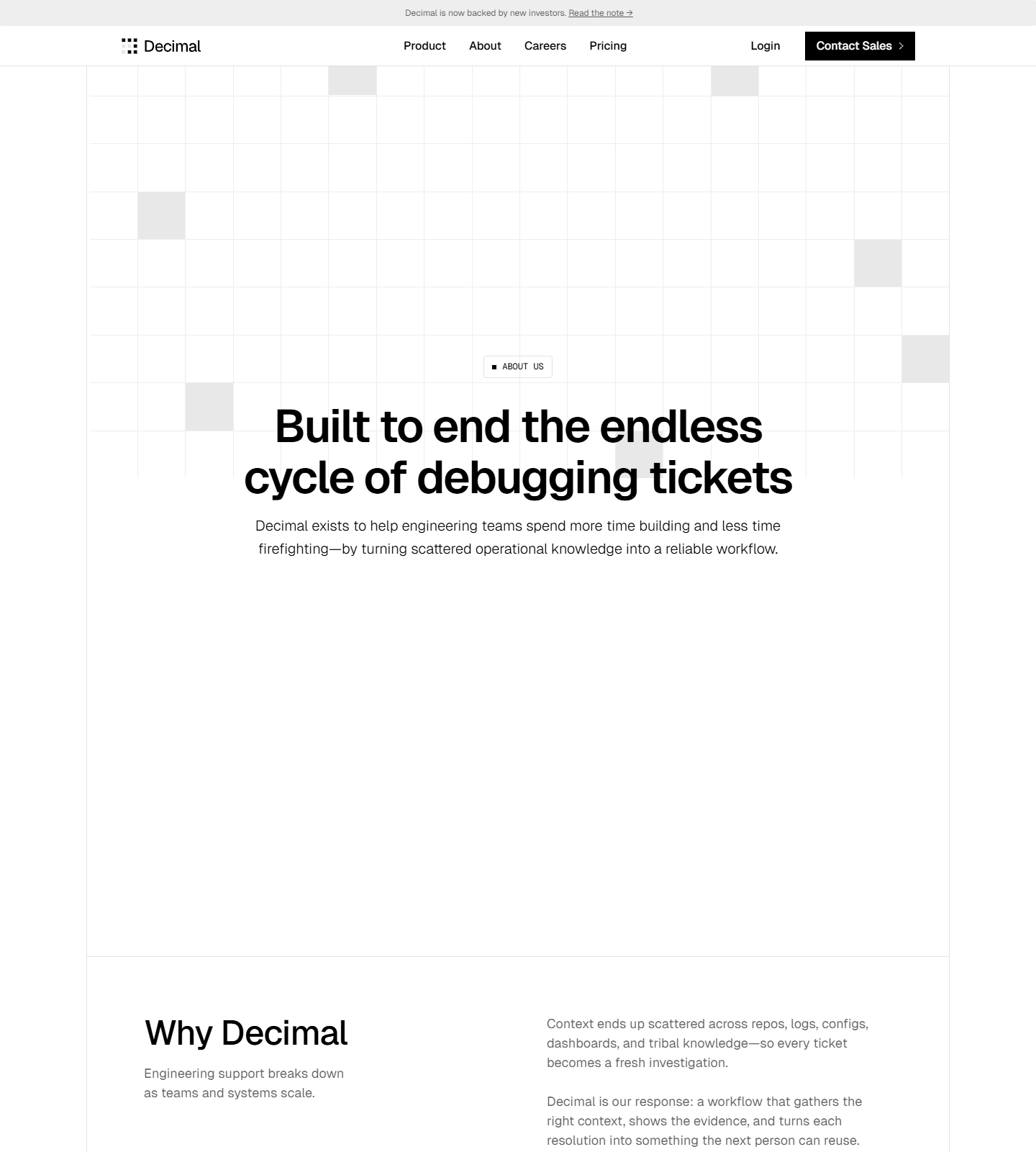 Decimal About us screenshot