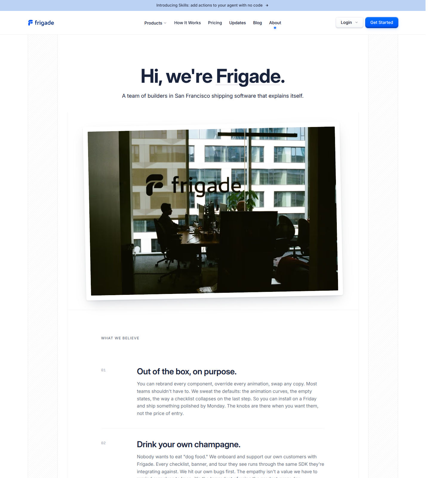 Frigade About Us screenshot